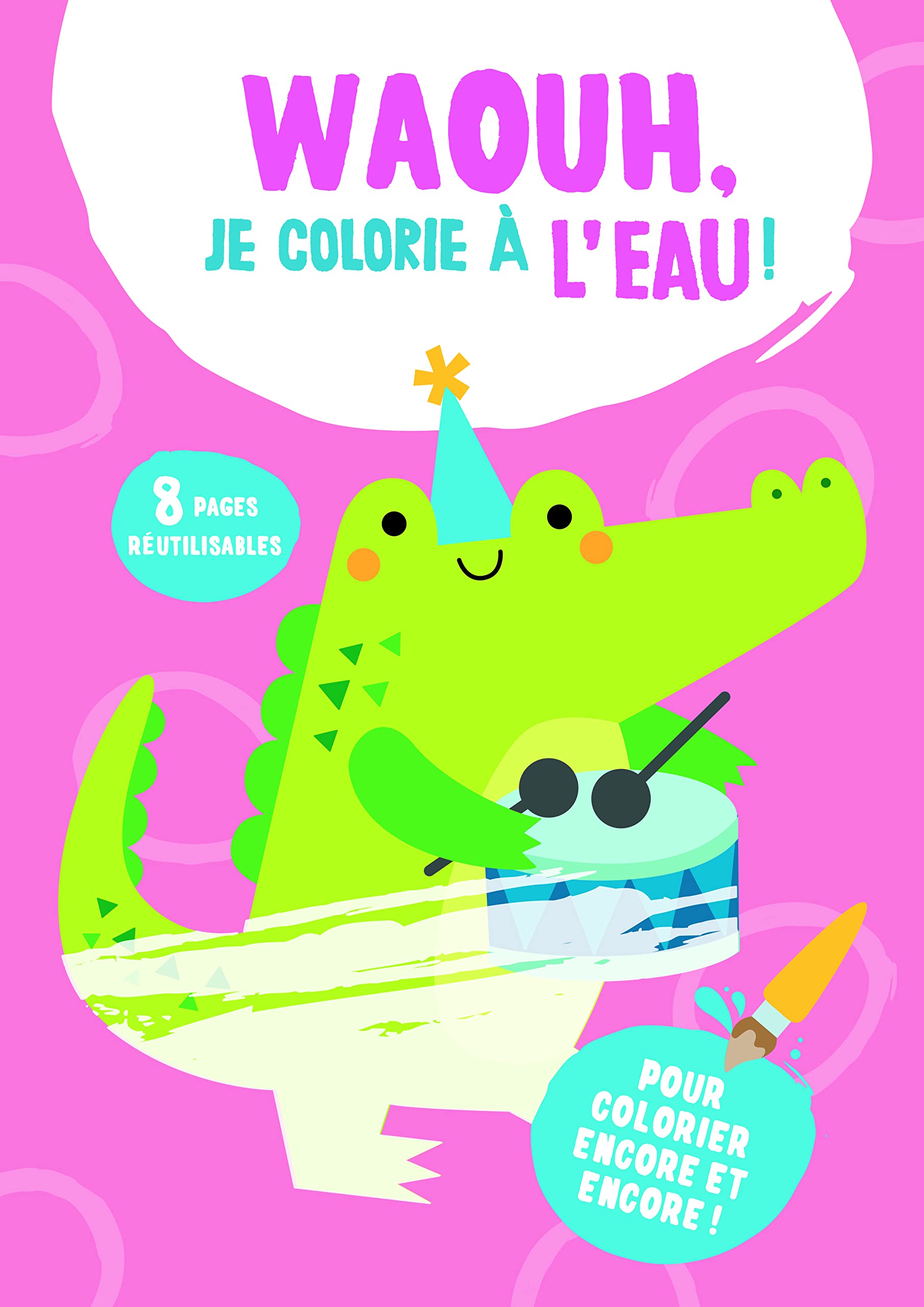 Waouh, je colorie à l'eau ! Le crocodile