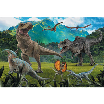 Trefl - Jurassic World : Dominion, Jurassic Park - Casse-tête 100 éléments - Casse-tête coloré avec des dinosaures, pour les enfants à partir de 5 ans.
