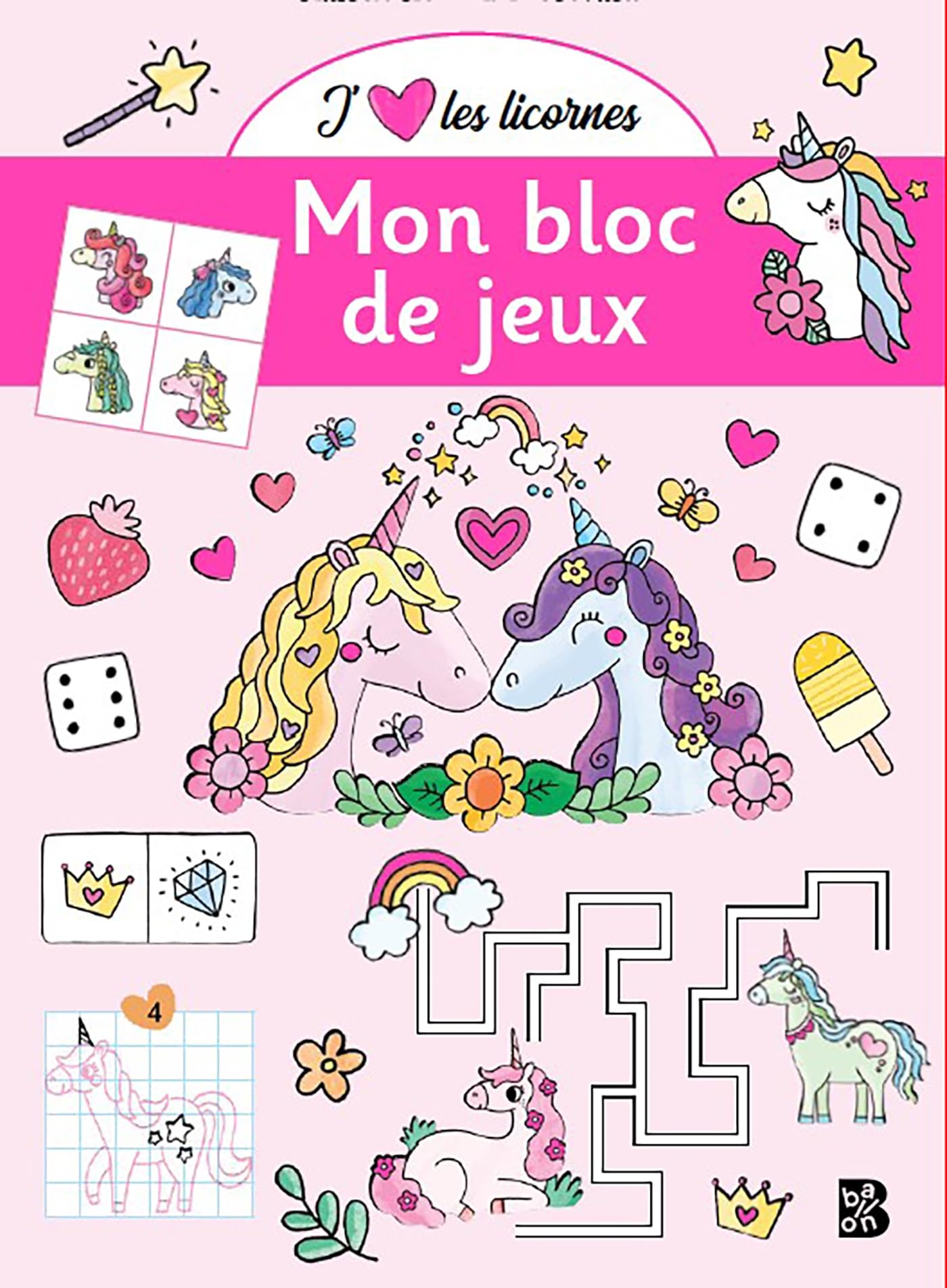 J'aime les licornes - Bloc de jeux