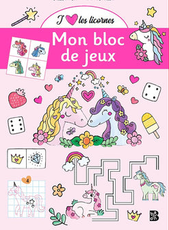 J'aime les licornes - Bloc de jeux