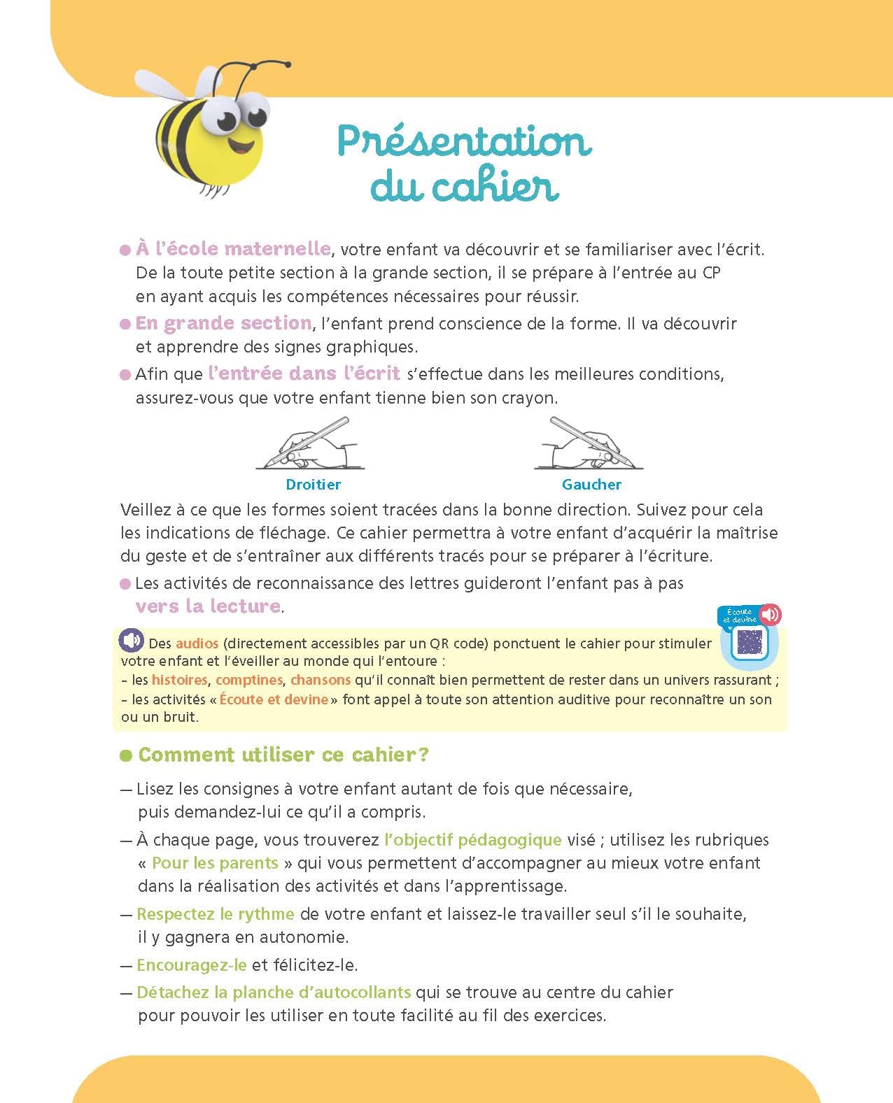 Graphisme-Écriture Grande section 5-6 ans - A la maternelle: Les premiers apprentissages de la maternelle