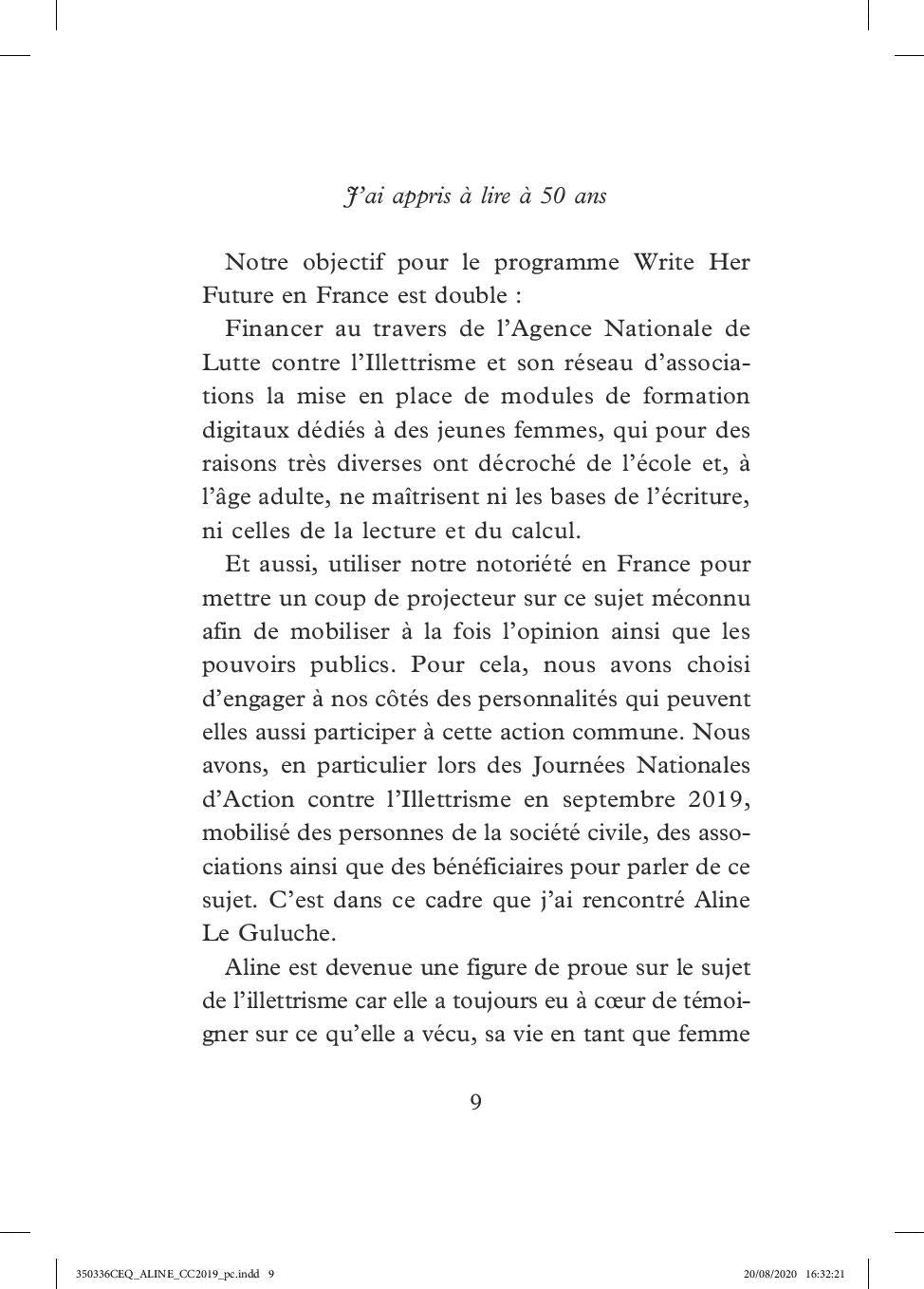 J'AI APPRIS A LIRE A 50 ANS