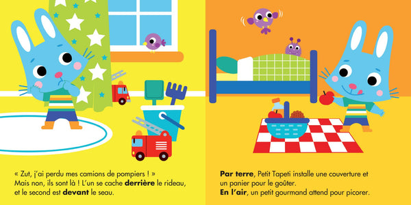 Petit Tapeti range sa chambre