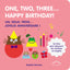 One, two, three...Happy birthday!: Un, deux, trois... Joyeux anniversaire !