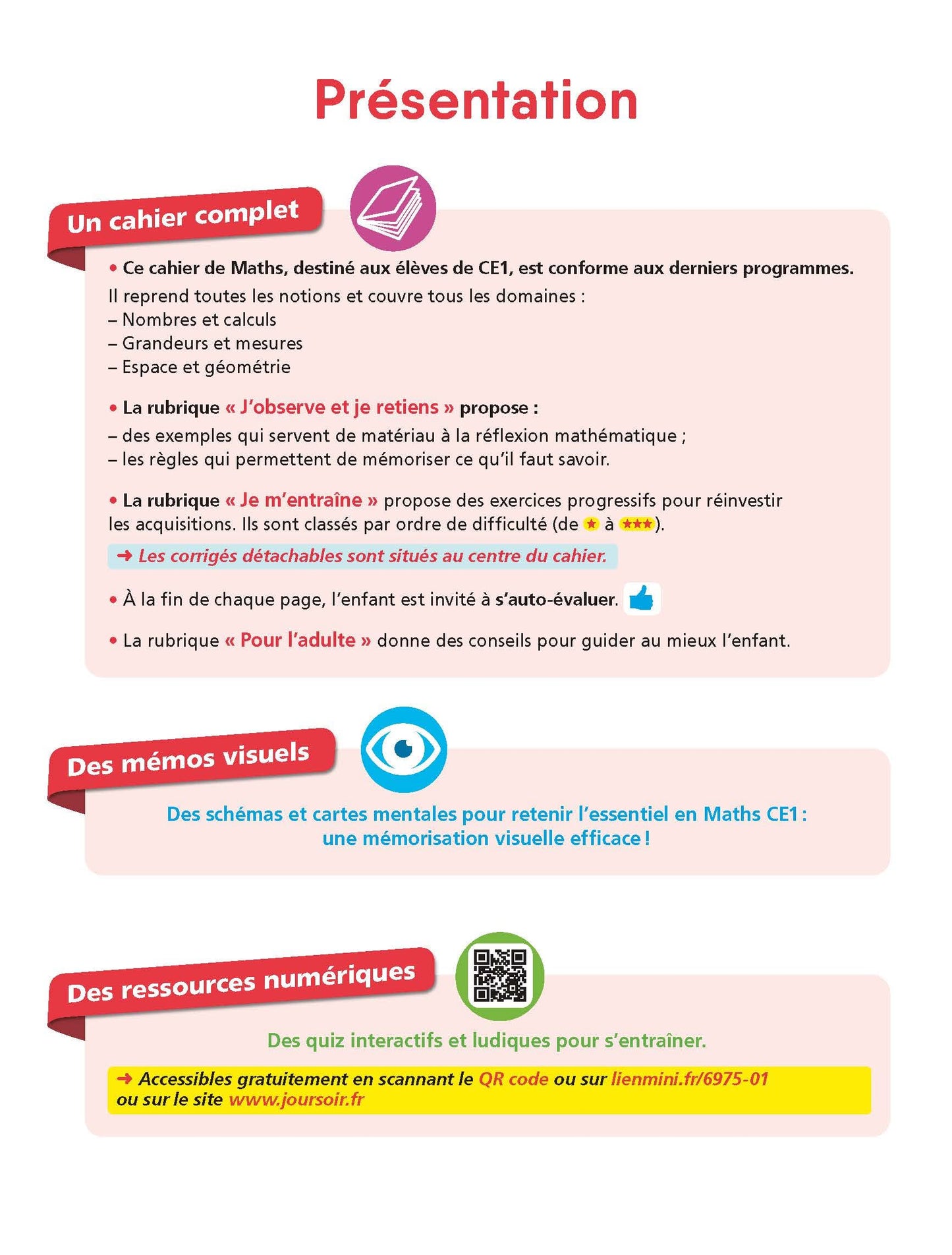 Maths CE1 - Cahier Jour Soir: Conçu et recommandé par les enseignants