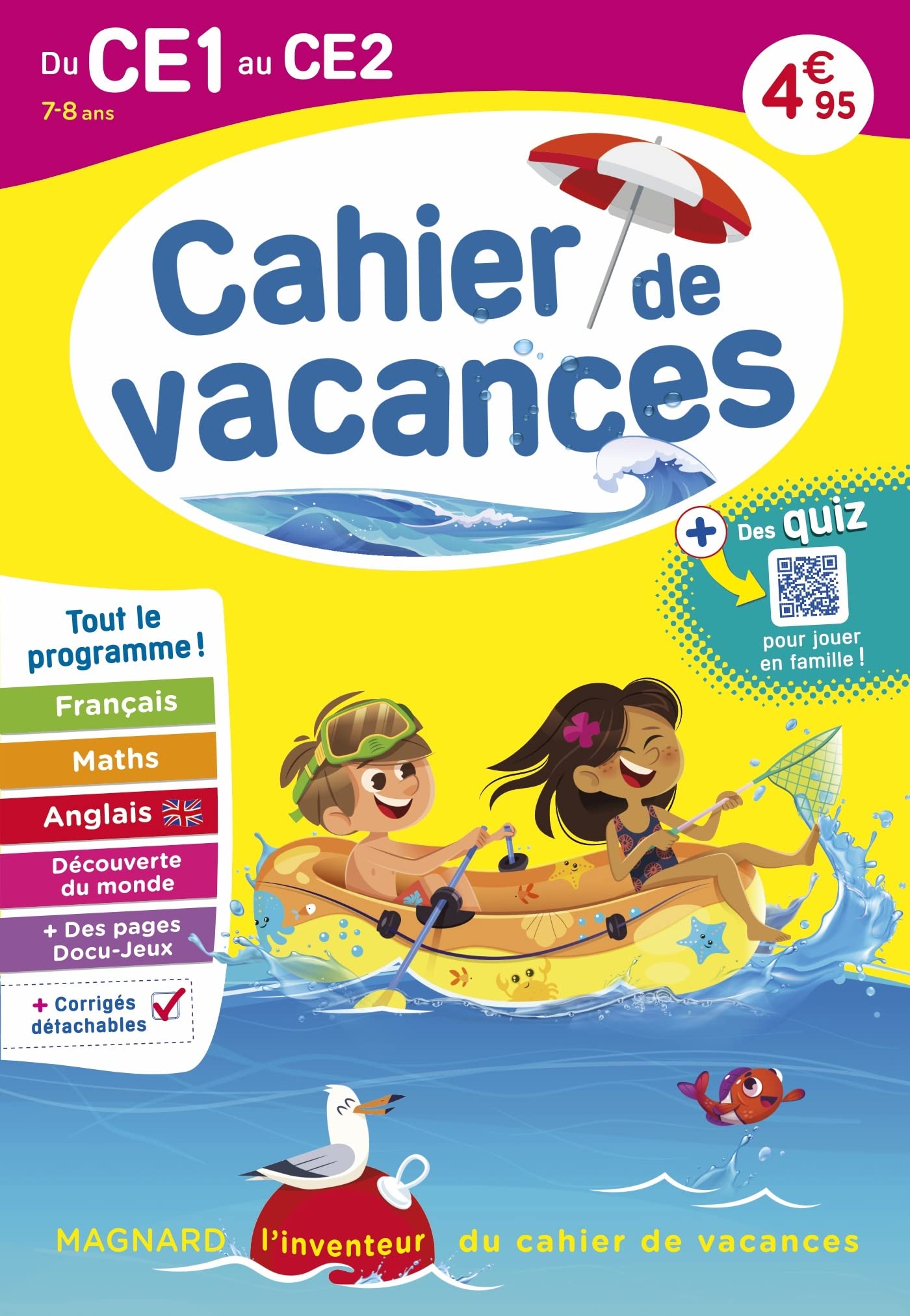 Cahier de vacances 2024, du CE1 vers le CE2 7-8 ans: Magnard, l’inventeur du cahier de vacances