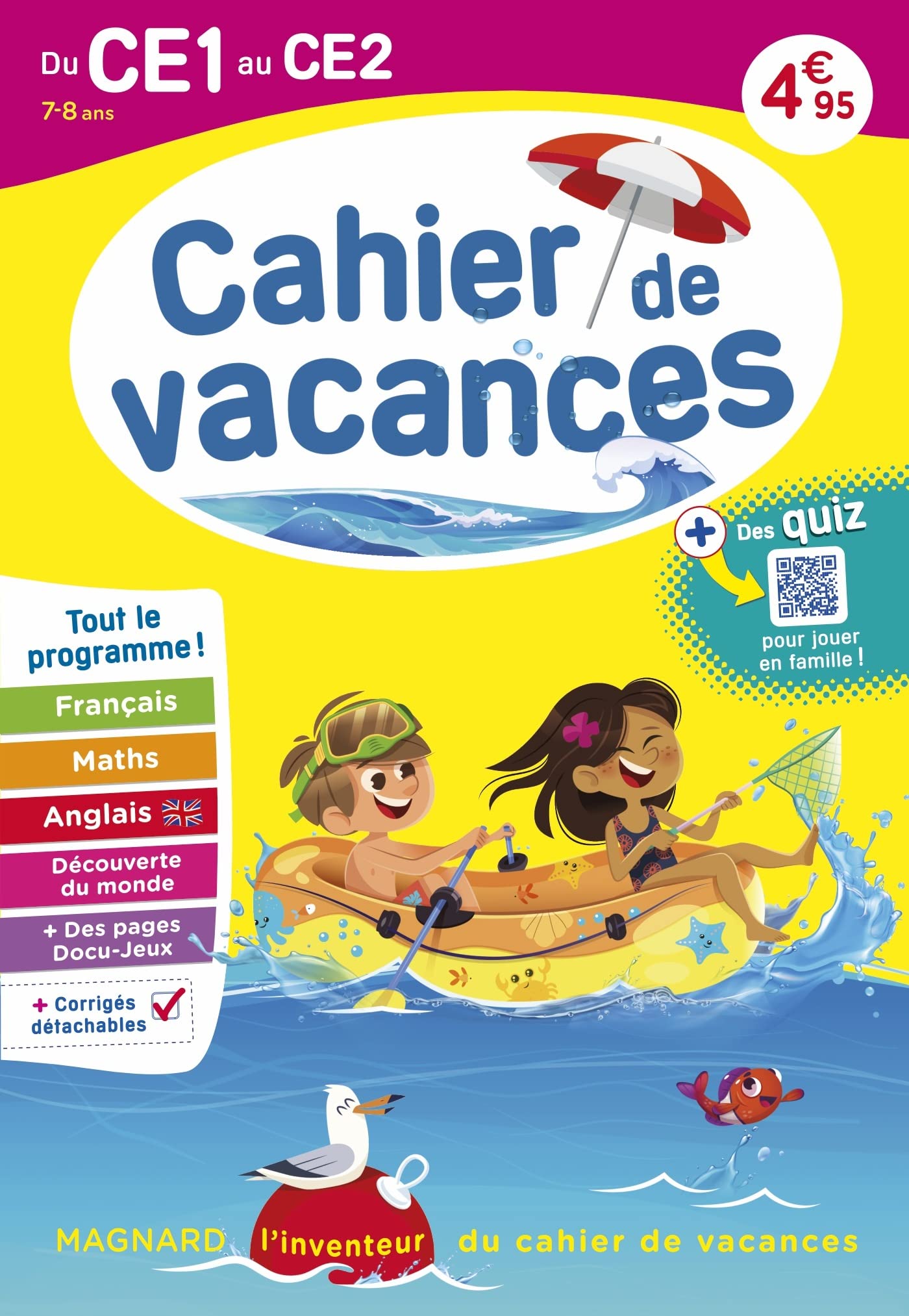 Cahier de vacances 2025, du CE1 vers le CE2 7-8 ans: Magnard, l’inventeur du cahier de vacances