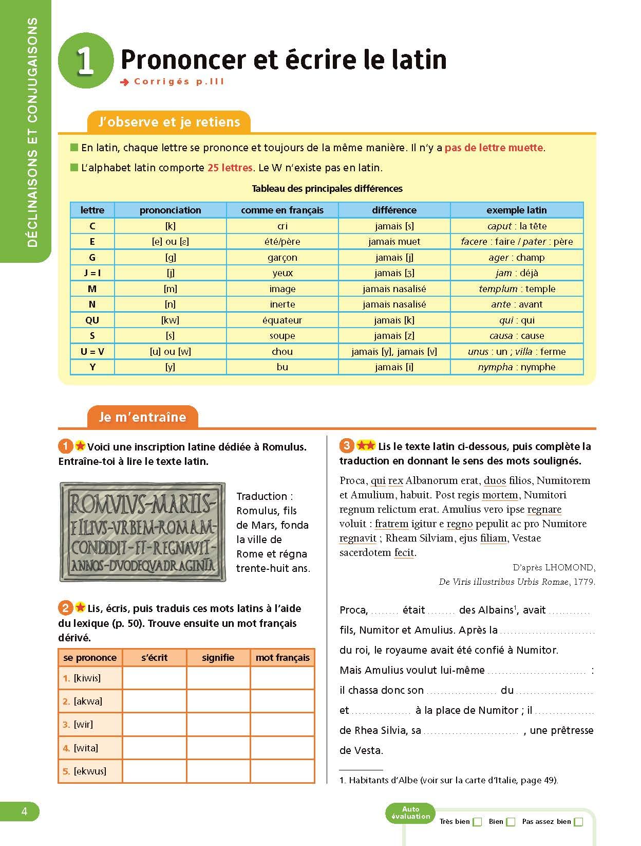 Latin 5e - Cahier Jour Soir: Conçu et recommandé par les enseignants