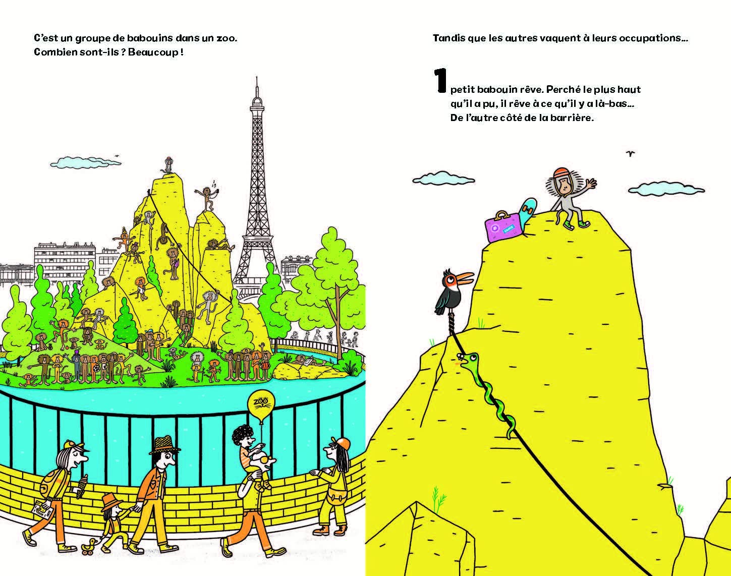 La grande évasion des babouins: Un livre à compter