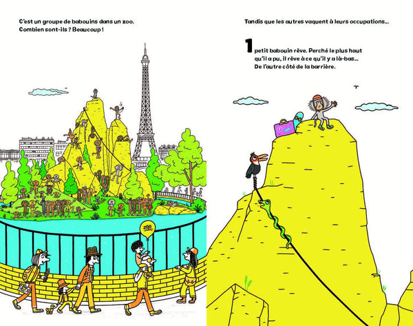 La grande évasion des babouins: Un livre à compter