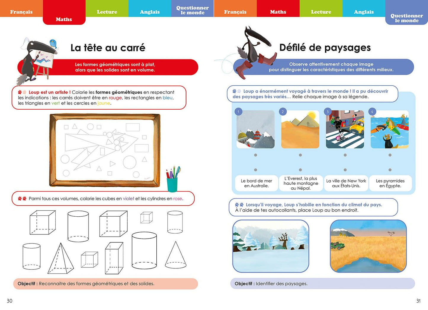 JE RENTRE EN CE1 AVEC LOUP - CAHIER DE VACANCES 2024