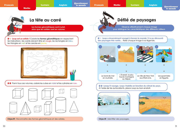 JE RENTRE EN CE1 AVEC LOUP - CAHIER DE VACANCES 2024