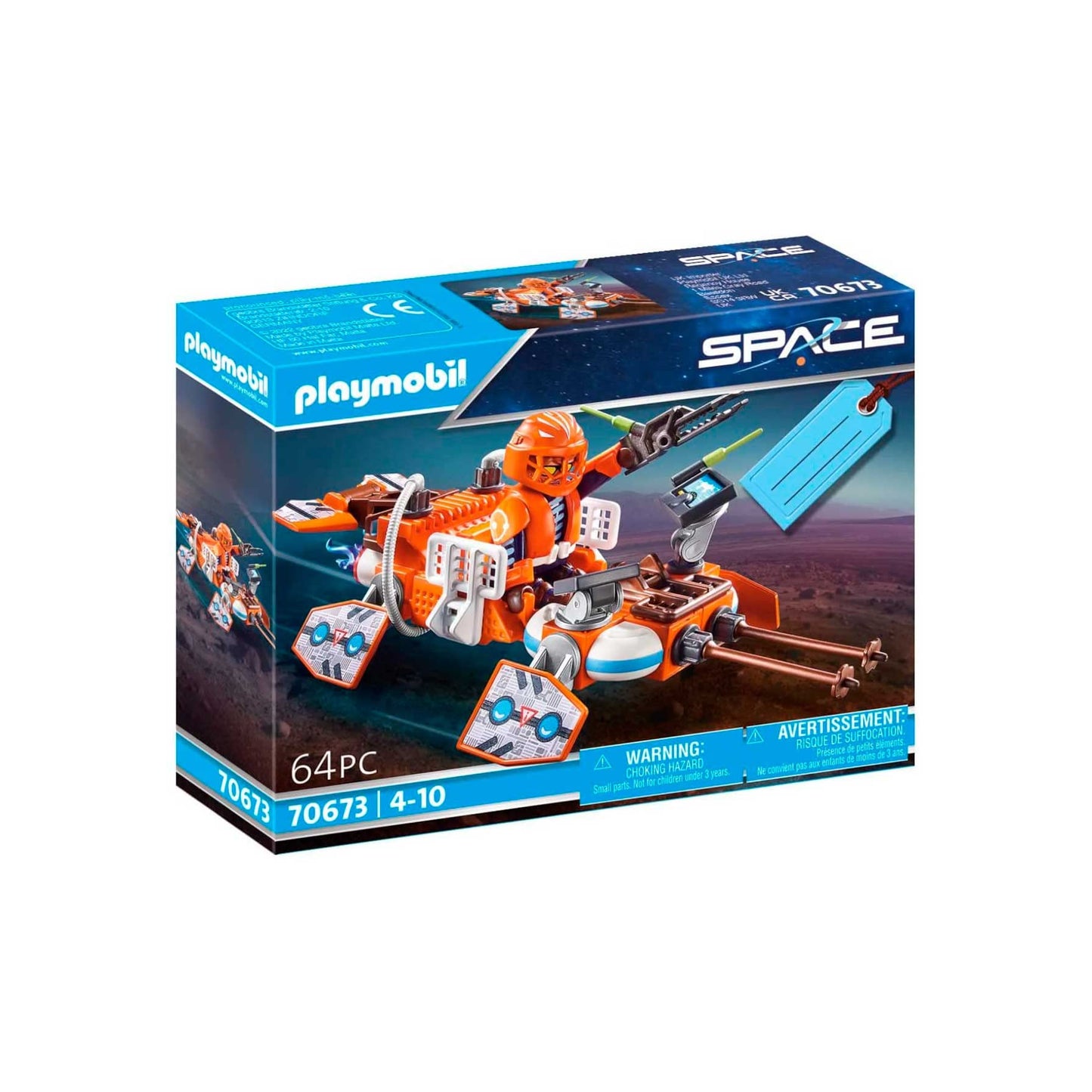 Playmobil 70673 Set Cadeau Pilote et Navette Rapide- - l'espace- idée Cadeau prêt à Offrir