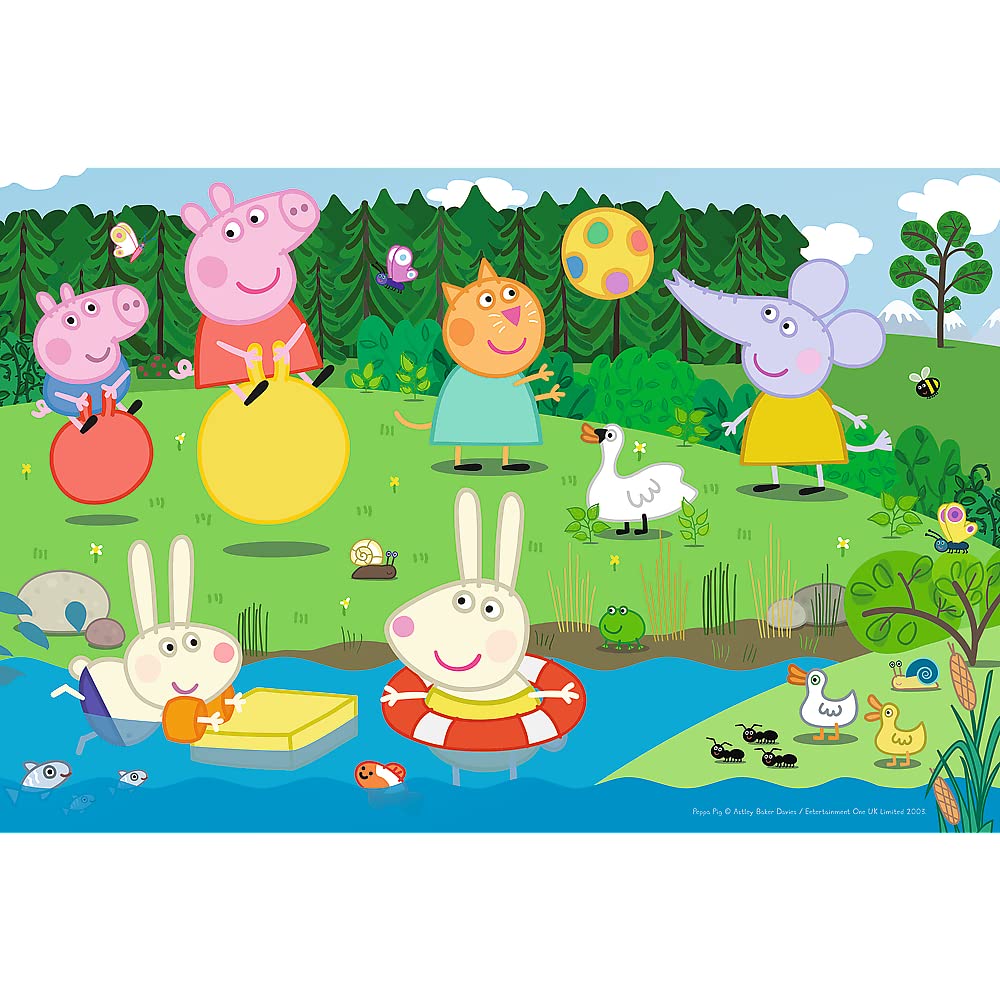 Trefl- Peppa Pig 60 Pièces pour Enfants à partir de 4 Ans Puzzle, TR17326, Plaisirs de L'été