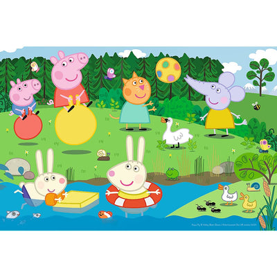 Trefl- Peppa Pig 60 Pièces pour Enfants à partir de 4 Ans Puzzle, TR17326, Plaisirs de L'été