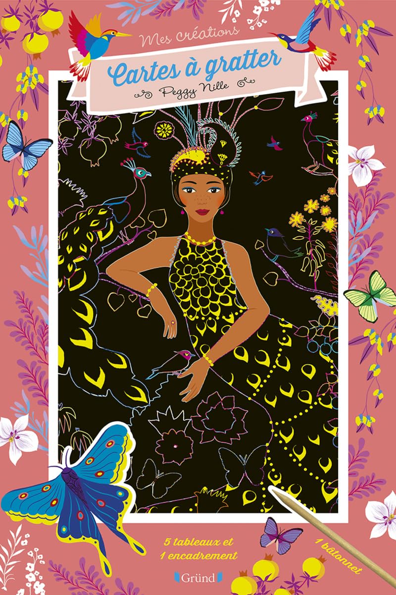 Cartes à gratter : Princesses du monde Pochette avec 5 grandes cartes à gratter dorées À partir de 6 ans