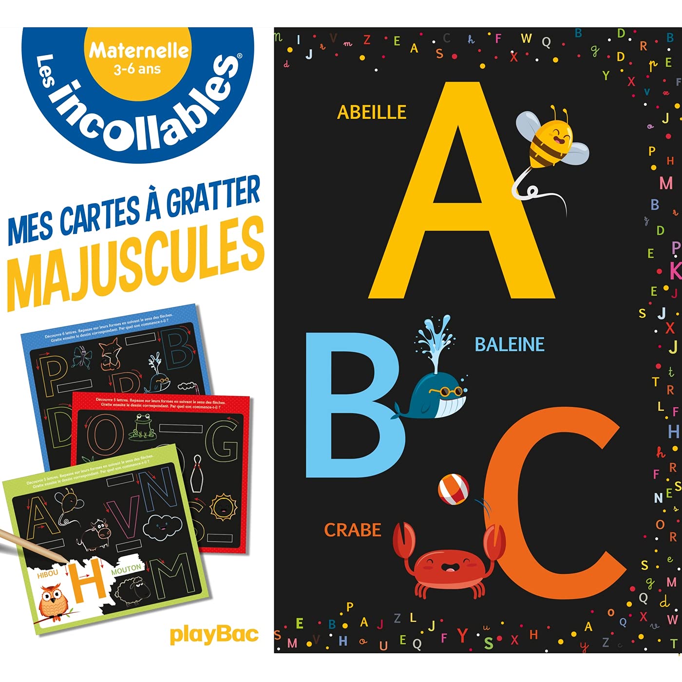 LES INCOLLABLES - CARTES À GRATTER ÉDUCATIVES - LES MAJUSCULES