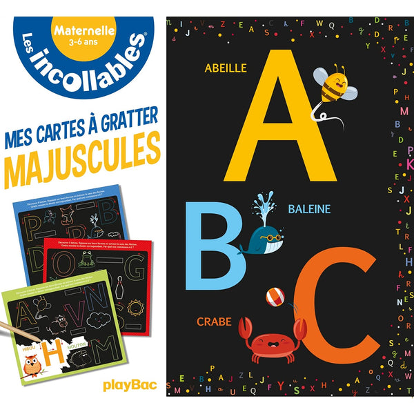 LES INCOLLABLES - CARTES À GRATTER ÉDUCATIVES - LES MAJUSCULES
