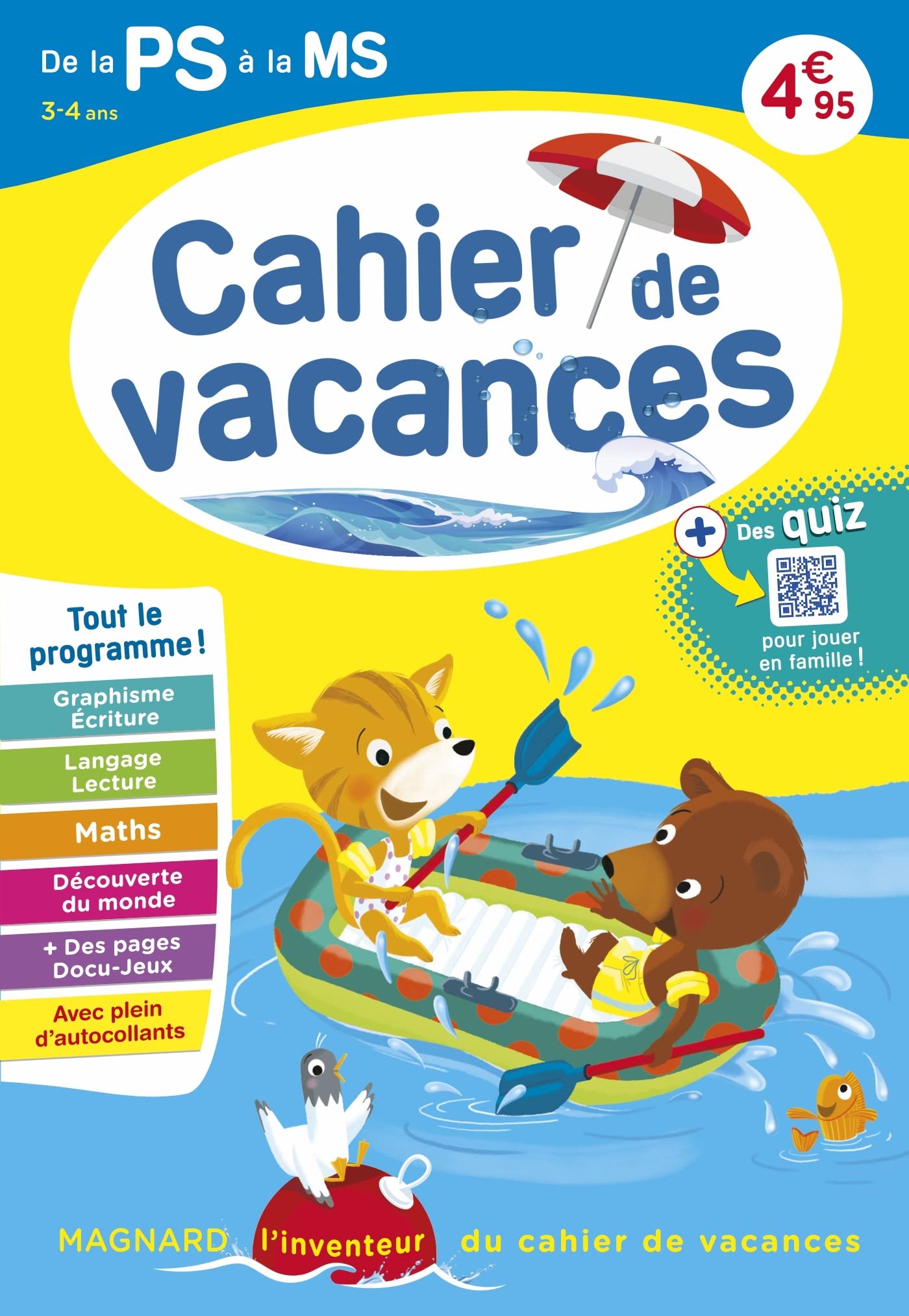 Cahier de vacances 2025, de la PS vers la MS 3-4 ans: Magnard, l’inventeur du cahier de vacances