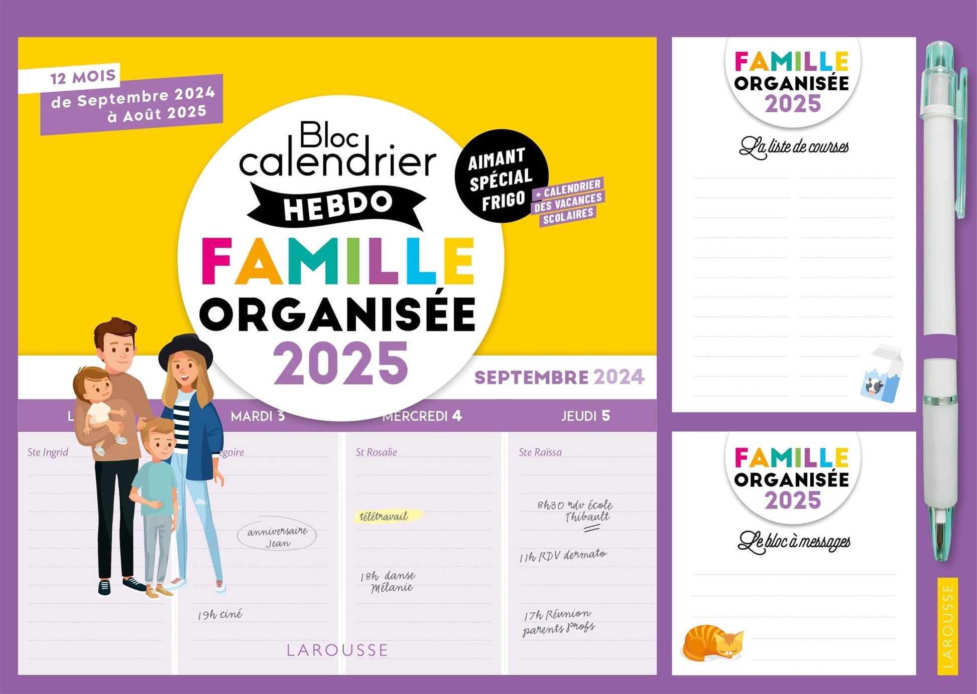 Le petit calendrier hebdo de la famille organisée 2025 (2023)