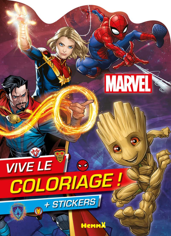 Marvel – Vive le coloriage ! – Livre de coloriage avec stickers – Dès 4 ans