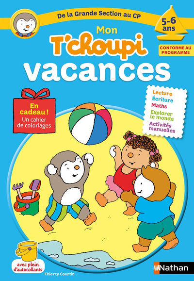 Cahier de vacances T'choupi - j'entre au CP - 5/6 ans: De la GS au CP