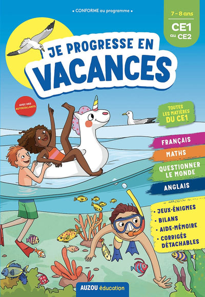 Cahier de vacances 2021 - Je progresse en vacances du CE1 au CE2