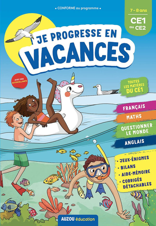 Cahier de vacances 2021 - Je progresse en vacances du CE1 au CE2