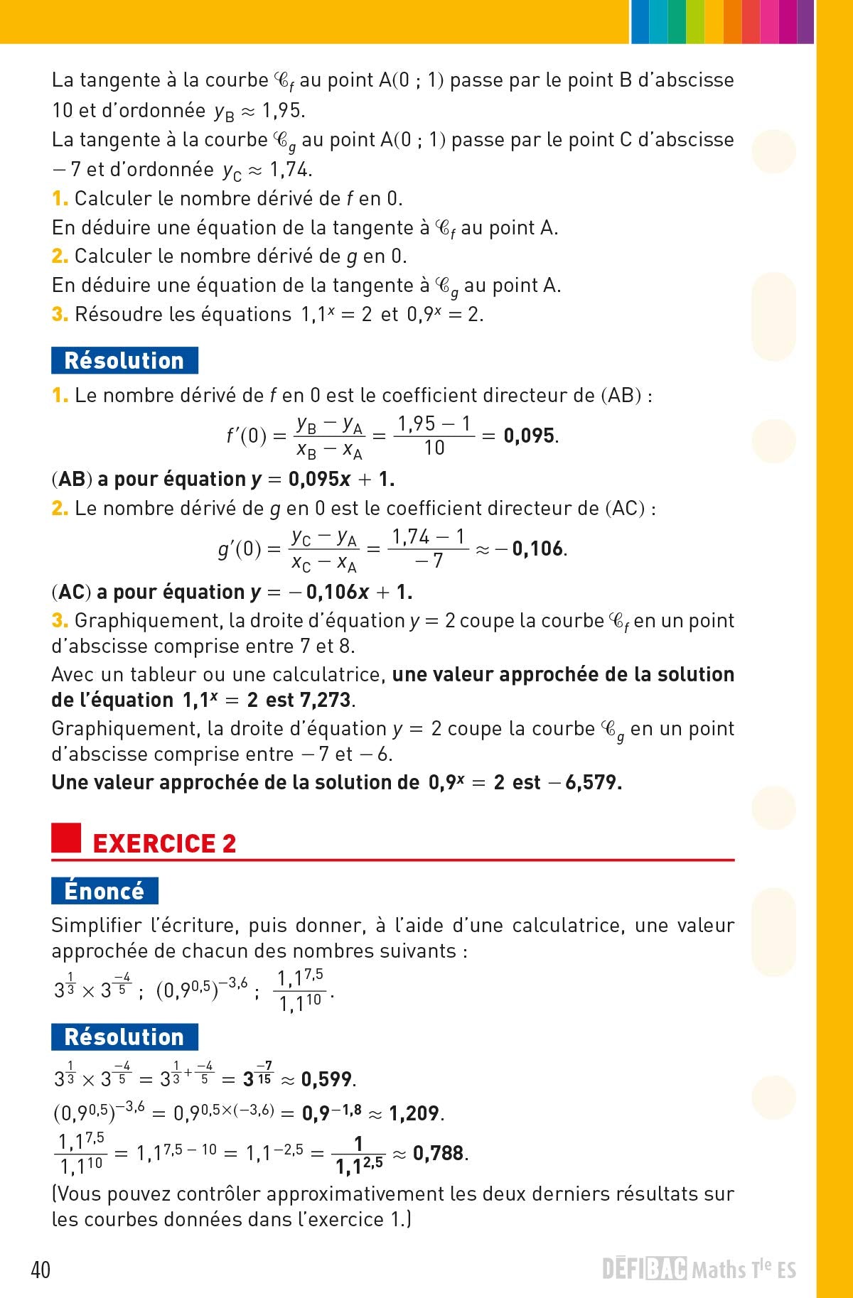 DéfiBac - Fiches de révision - Maths Tle ES + OFFERT : vos fiches sur votre mobile