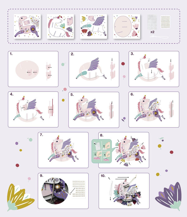 MON COFFRET D'ARTISTE - MA JOLIE LICORNE À STRASS