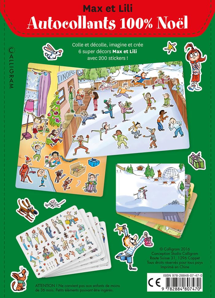 Pochette de stickers Noël - Max et Lili