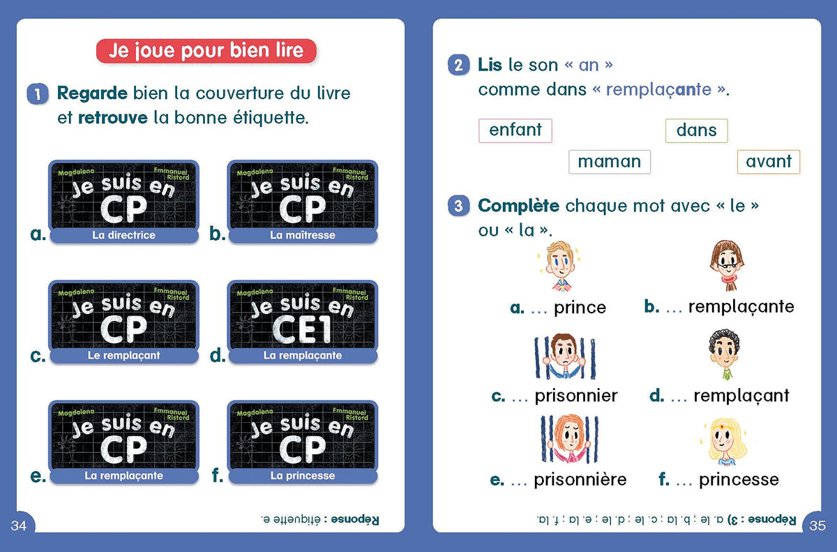 Je suis en CP - Niveau 2 - La remplacante