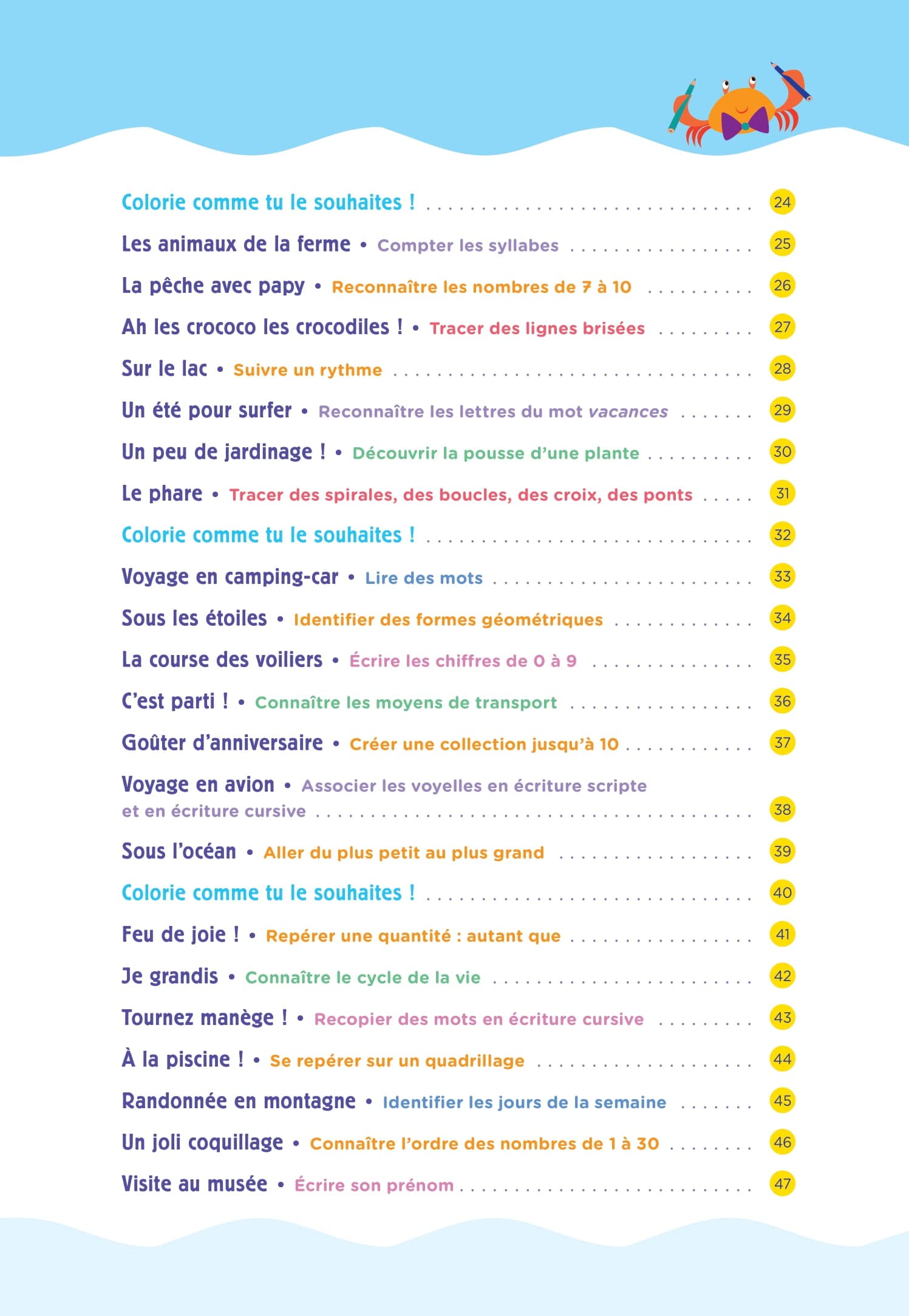 Cahier de vacances 2022, Coloriages éducatifs maternelle 3-6 ans: Magnard, l'inventeur des cahiers de vacances