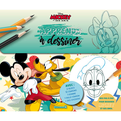 Disney Mickey et ses amis - Apprends à dessiner - Valisette - Tout pour apprendre à dessiner - Dès 6 ans
