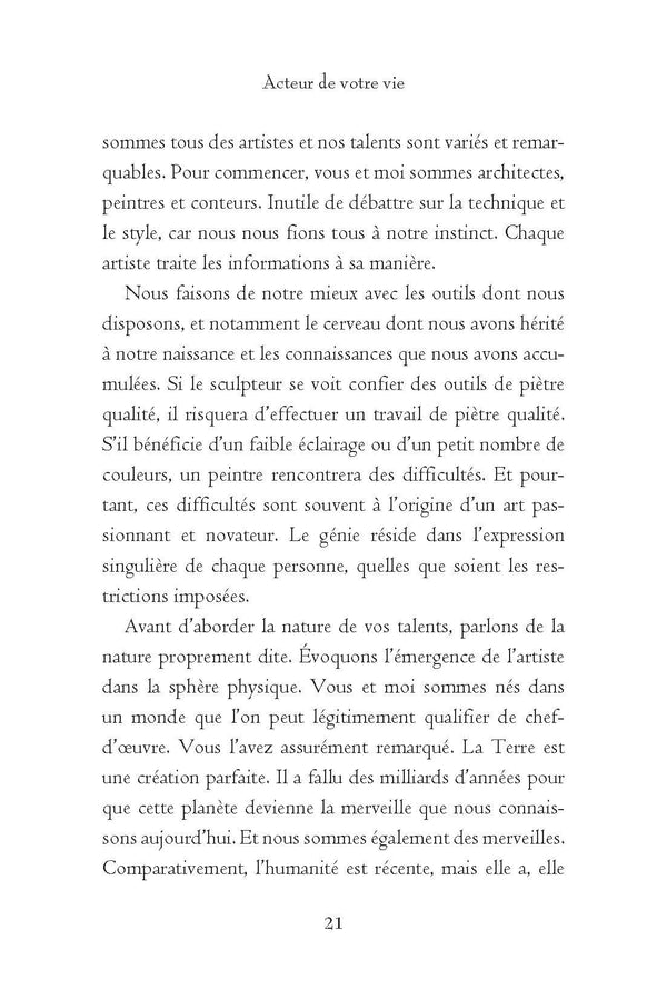 Acteur de votre vie: Comment vivre une vie authentique