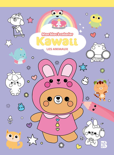 Kawaii Bloc à colorier Les animaux