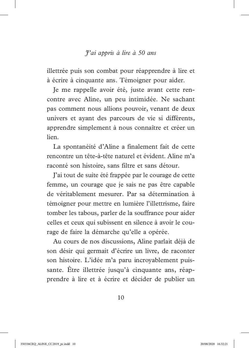 J'AI APPRIS A LIRE A 50 ANS