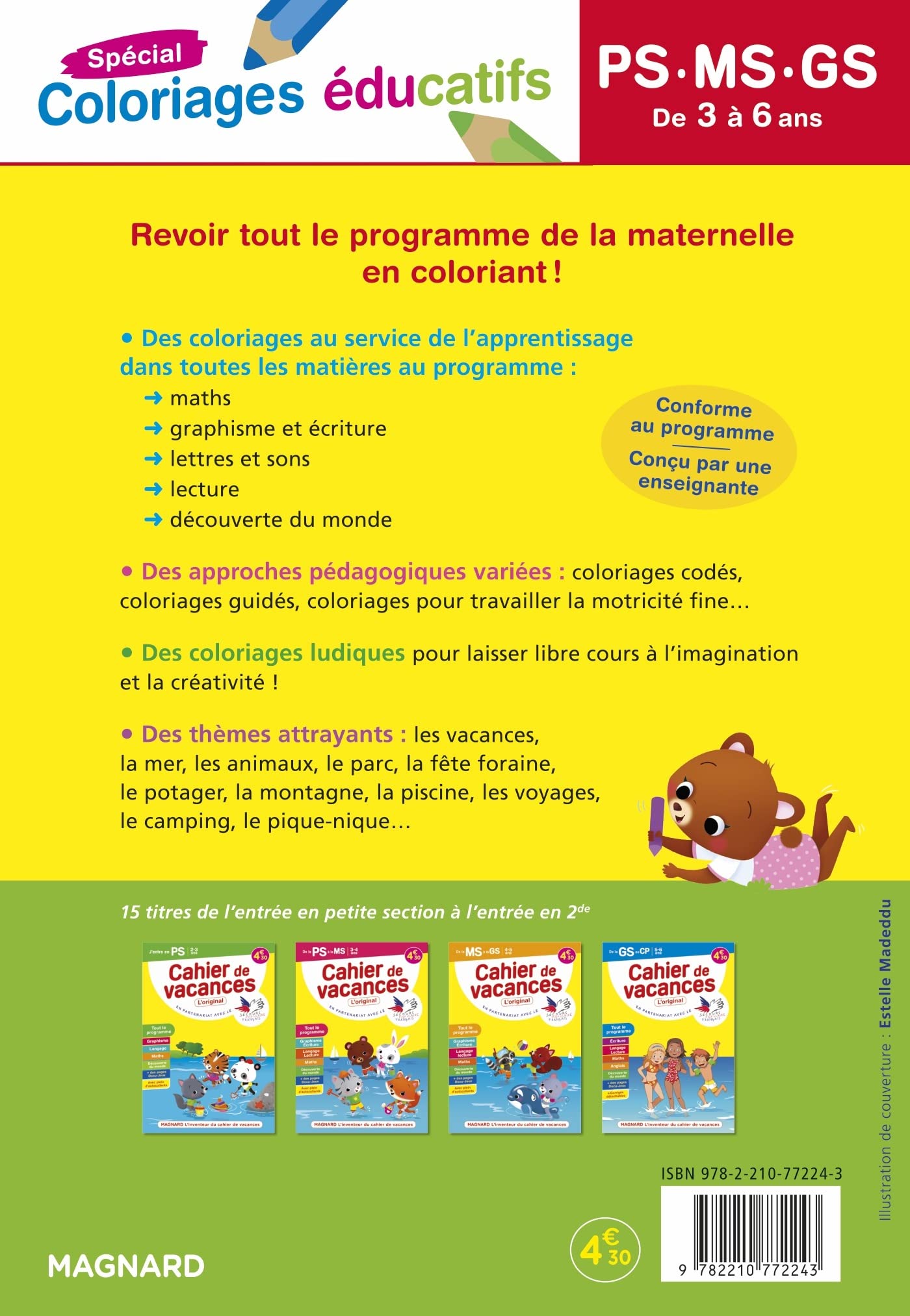 Cahier de vacances 2022, Coloriages éducatifs maternelle 3-6 ans: Magnard, l'inventeur des cahiers de vacances