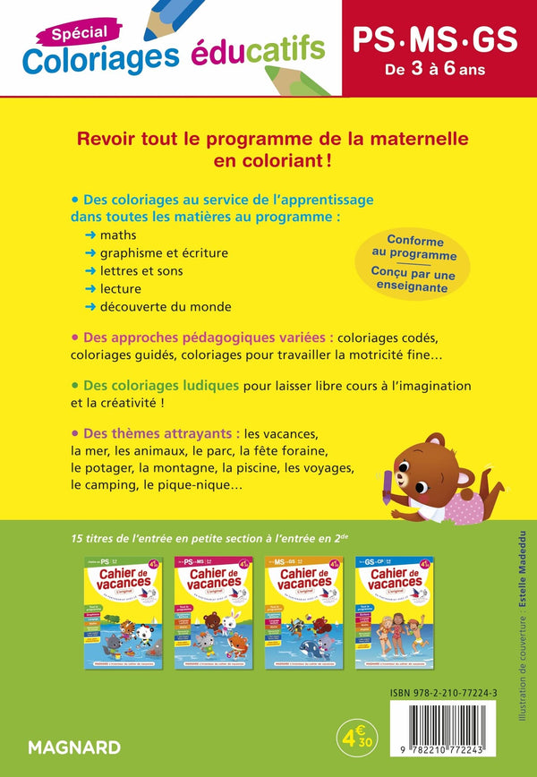 Cahier de vacances 2022, Coloriages éducatifs maternelle 3-6 ans: Magnard, l'inventeur des cahiers de vacances