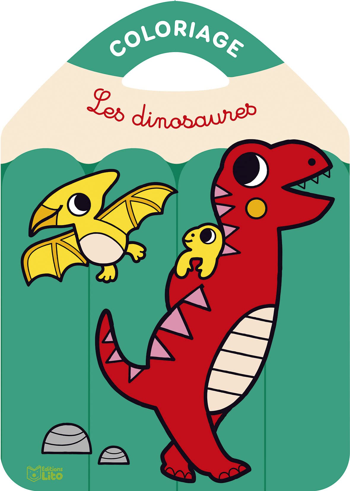 Coloriages Les crayons de couleurs - Les dinosaures - Dès 3 ans