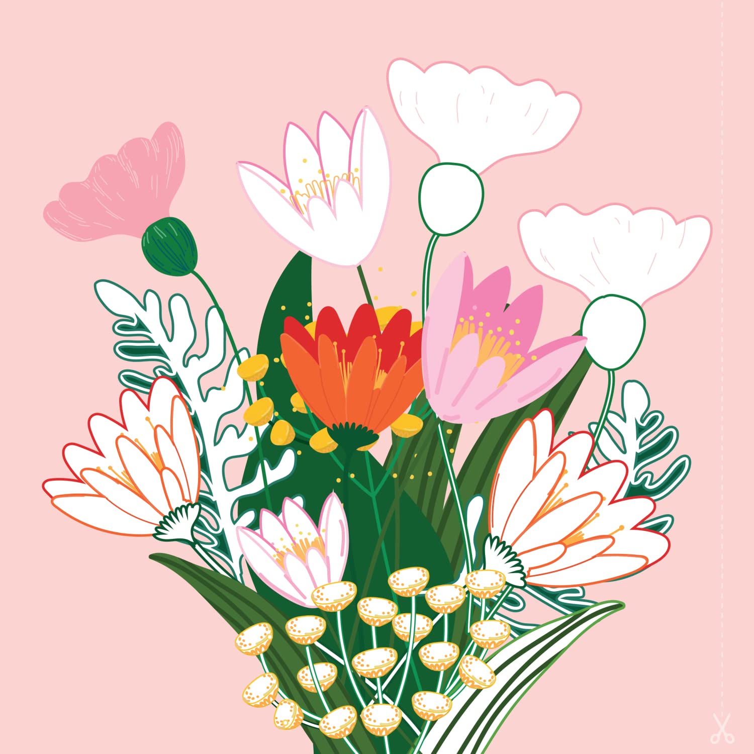Des bouquets à créer en coloriage et à offrir !