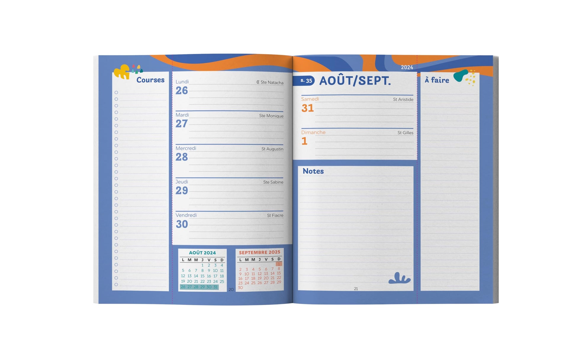 Agenda familial Mémoniak pocket, sept. 2024 - déc. 2025