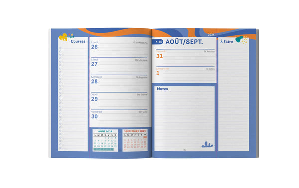 Agenda familial Mémoniak pocket, sept. 2024 - déc. 2025
