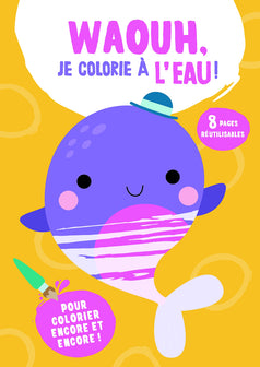 Waouh, je colorie à l'eau ! La baleine