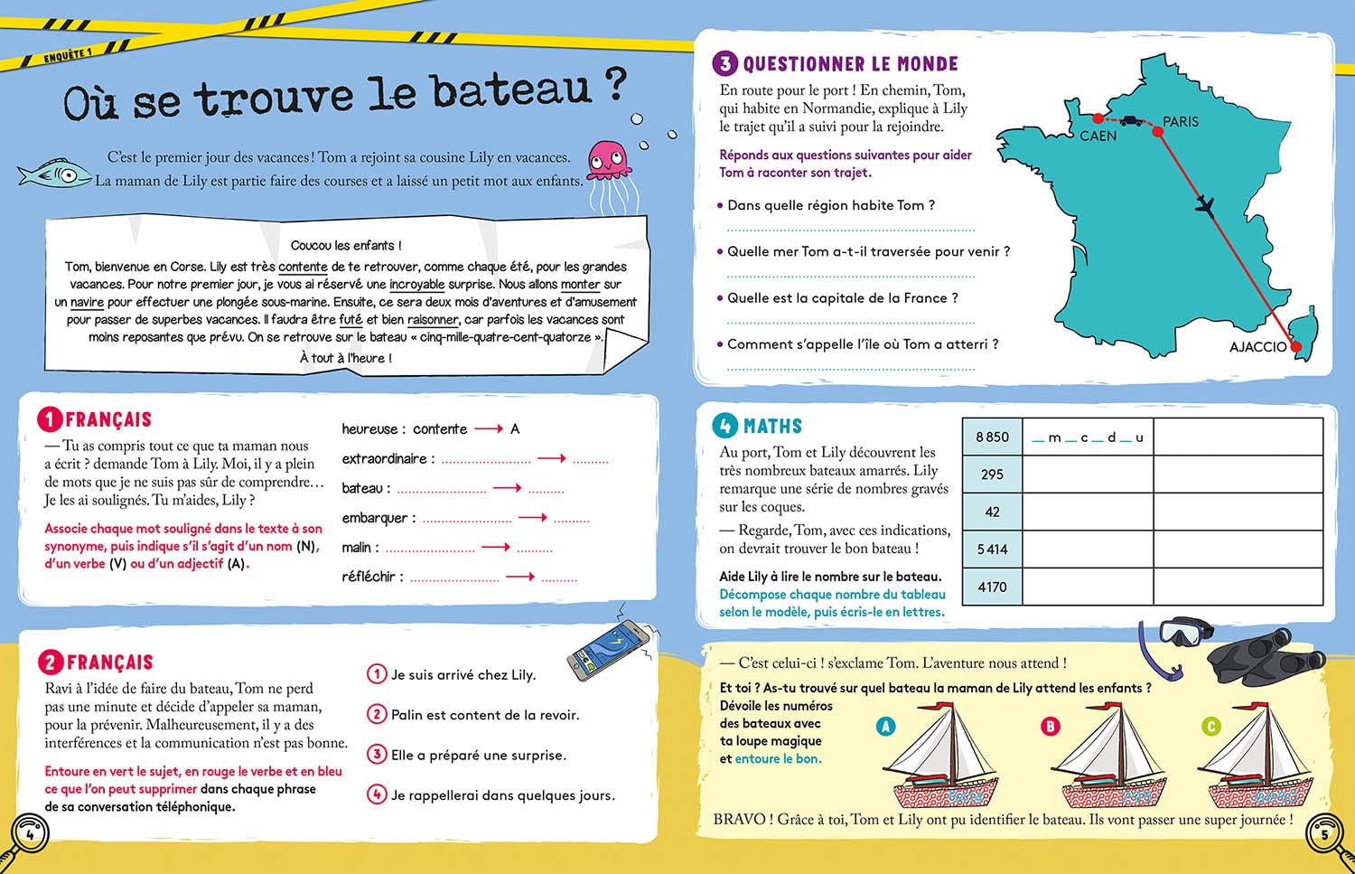 ENQUÊTES EN VACANCES - DU CE2 AU CM1 - CAHIER DE VACANCES 2024