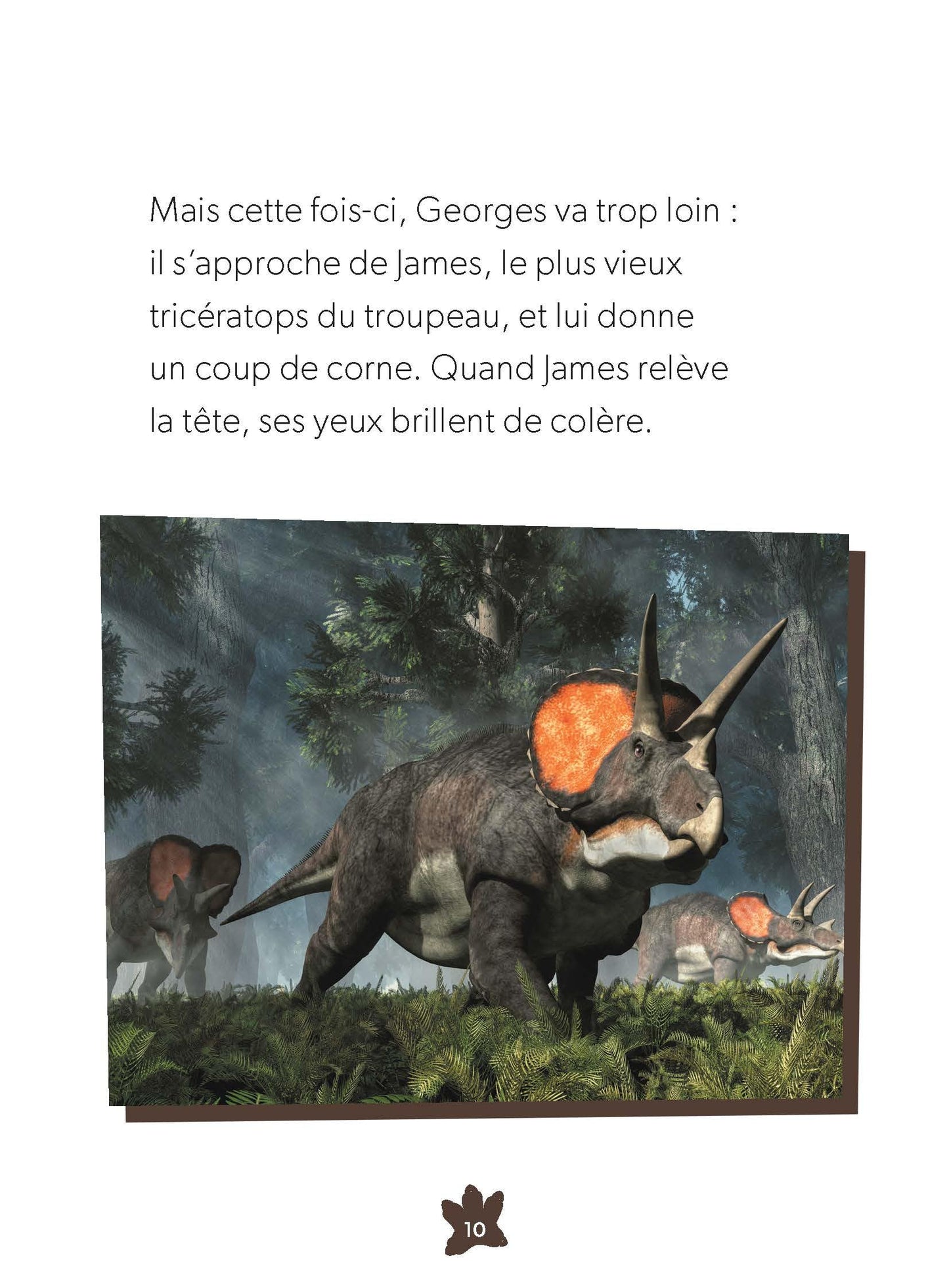 Un jeune tricératops téméraire