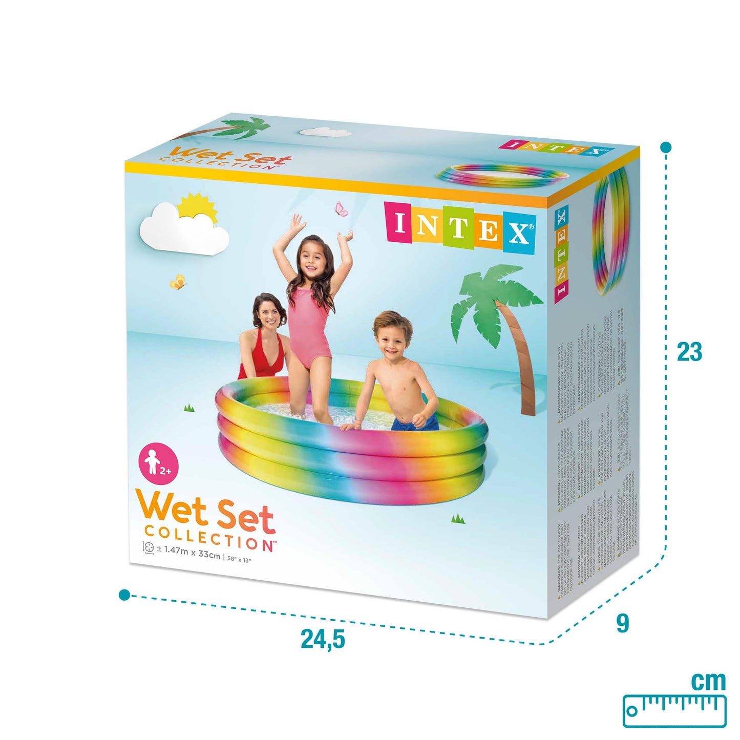 Intex - 58439NP - Piscinette Rainbow (Ø)147Cm