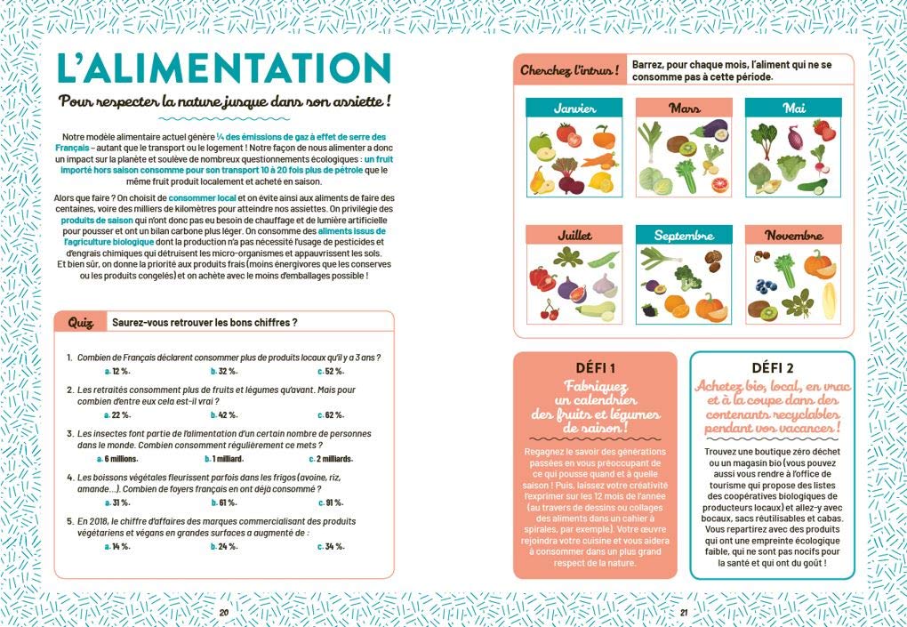 #Onestprêt : Cahier de vacances écolo - + de 100 jeux et défis pour s'activer sans polluer !