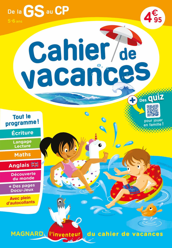 Cahier de vacances 2025, de la GS vers le CP 5-6 ans: Magnard, l’inventeur du cahier de vacances