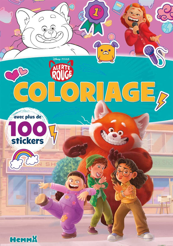 Disney Pixar Alerte Rouge – Coloriage avec plus de 100 stickers – Livre de coloriage avec stickers – Dès 4 ans